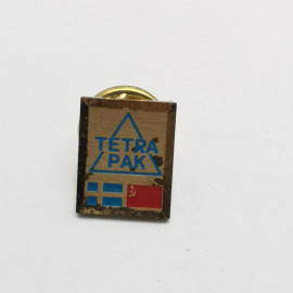 Значок "TETRA PAK" латунь СССР